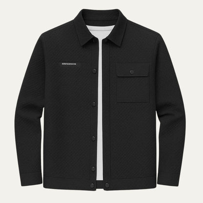 Timeless Mens Button Down Shirt Jacket - OutfitLondon