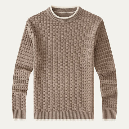 Men's Thick Cable Knit Crew Sweater