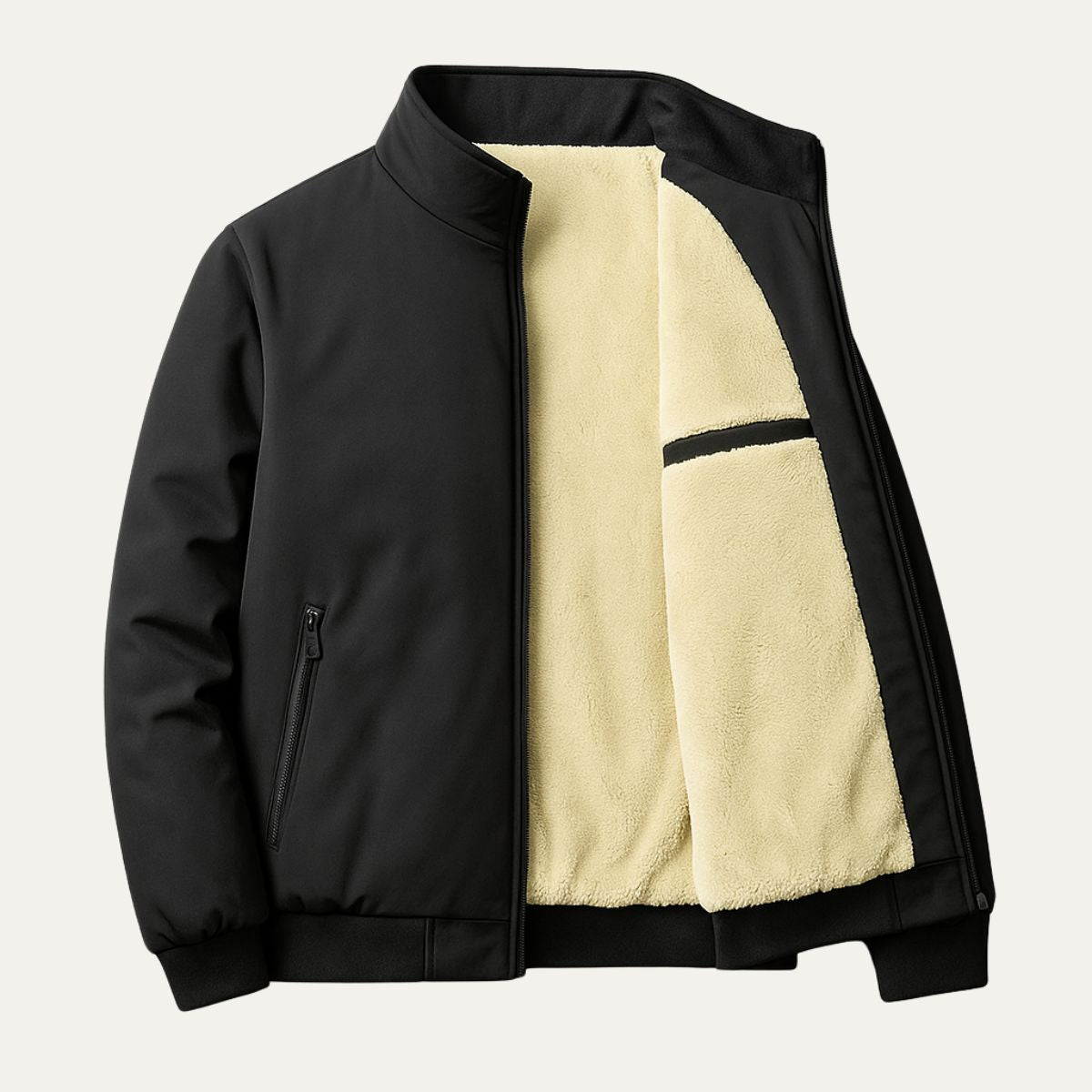 Waterproof Men's Fleece Windbreaker Jacket