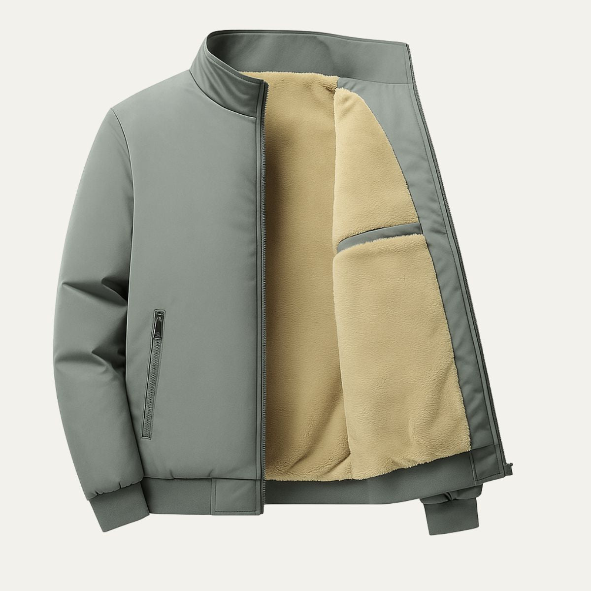 Waterproof Men's Fleece Windbreaker Jacket