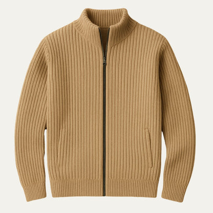 Cozy Cable Knit Zipper Sweater - OutfitLondon