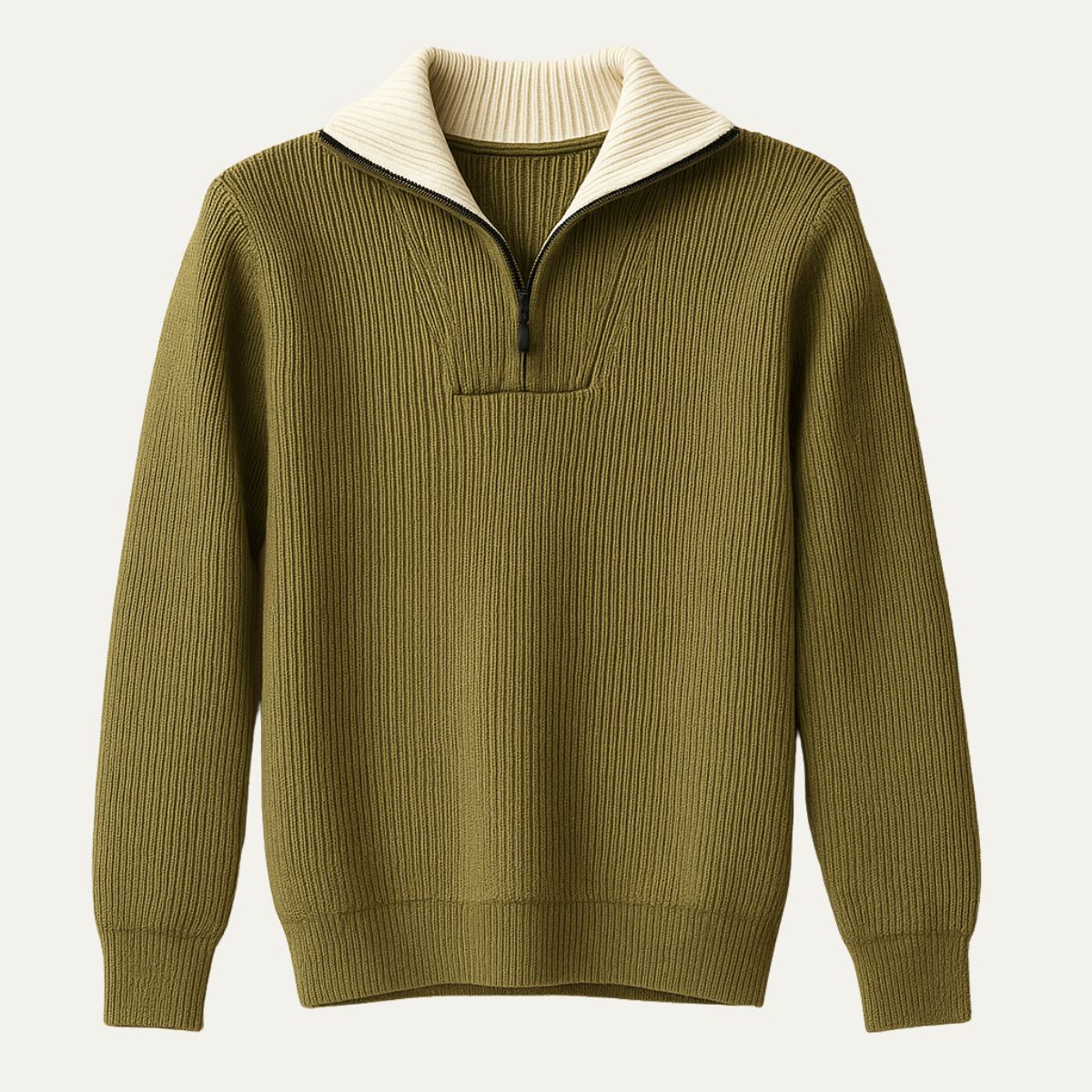 Men's Textured Quarter Zip Pullover Sweater