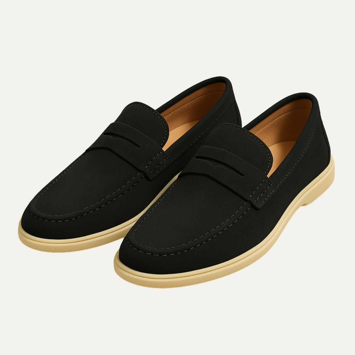 Luxury Leather Slip-On Loafers - Comfortable Dress Shoes