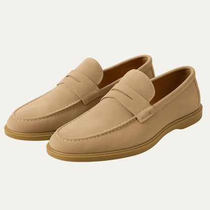 Luxury Leather Slip-On Loafers - Comfortable Dress Shoes - OutfitLondon