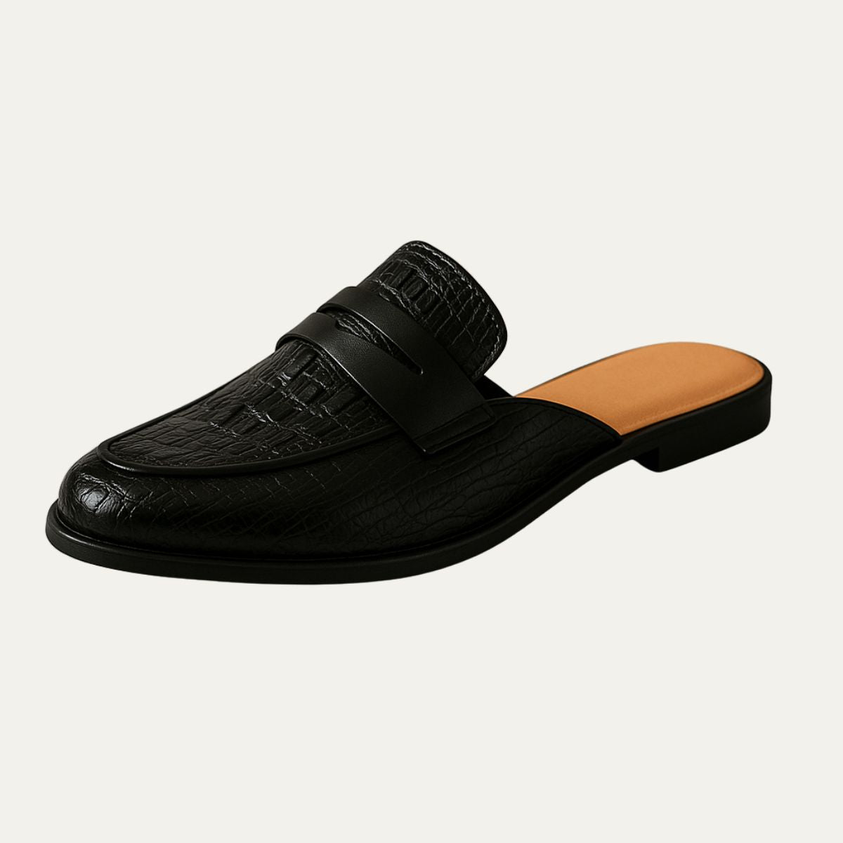 Classic Brown Leather Slip On Shoes for Men