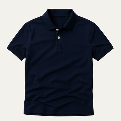 Classic Dark Blue Polo Shirt for Men - OutfitLondon