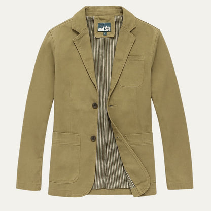 Relaxed Fit Men's Classic Cotton Blazer