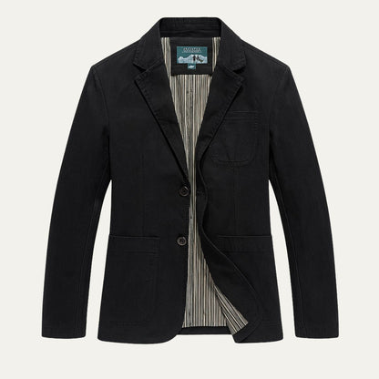 Classic Men's Cotton Jacket with Pockets