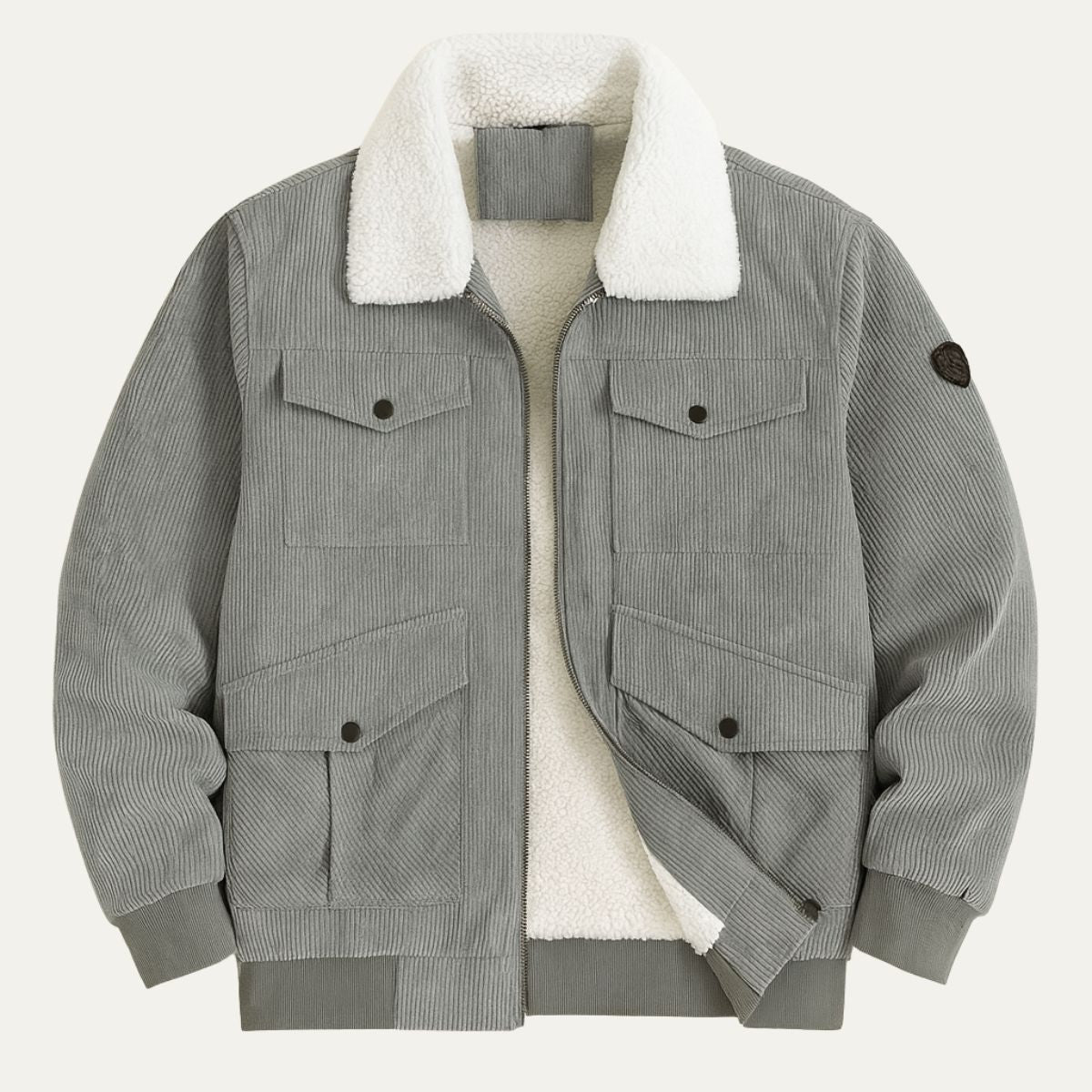 Warm Fleece Lined Classic Corduroy Mens Jacket
