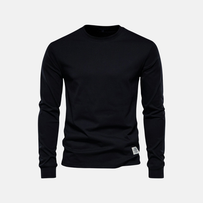 Men's Simple Basic Long Sleeve T-Shirt - OutfitLondon