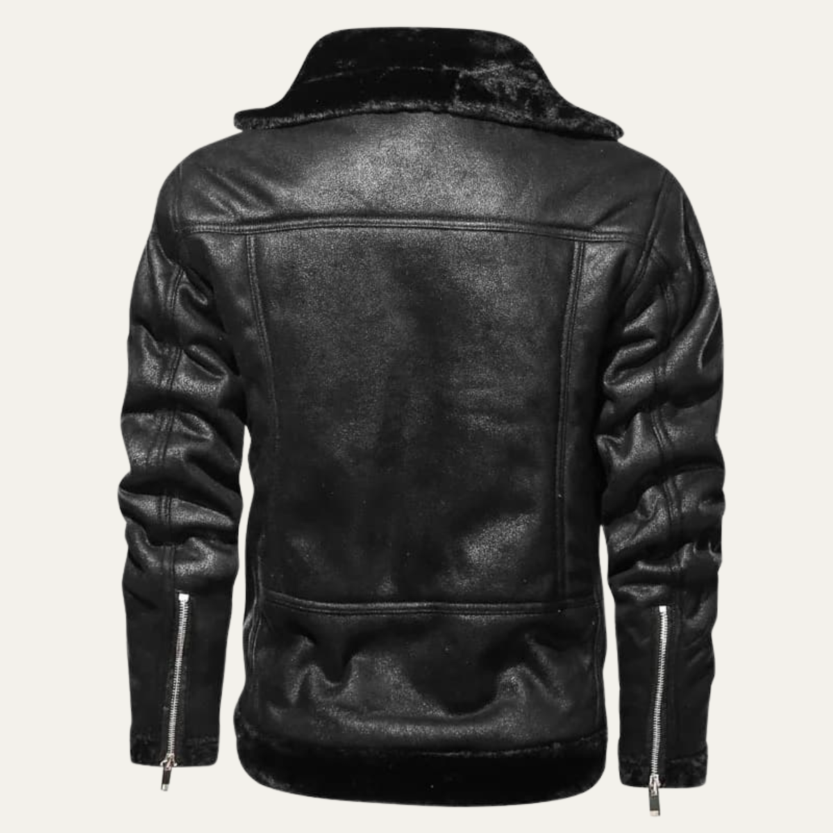 Men's Synthetic Leather Motorcycle Jacket