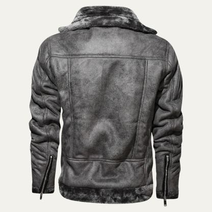 Men's Synthetic Leather Motorcycle Jacket