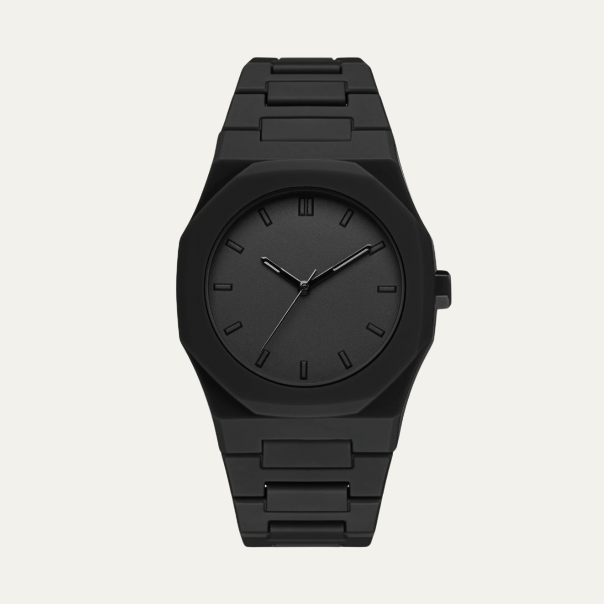Sleek Black Men's Stainless Steel Watch - OutfitLondon