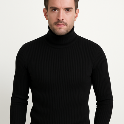 Men's Classic Fit Crew Neck Sweater with Textured Knit - OutfitLondon