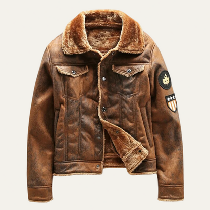 Luxury Suede Leather Biker Jacket for Men