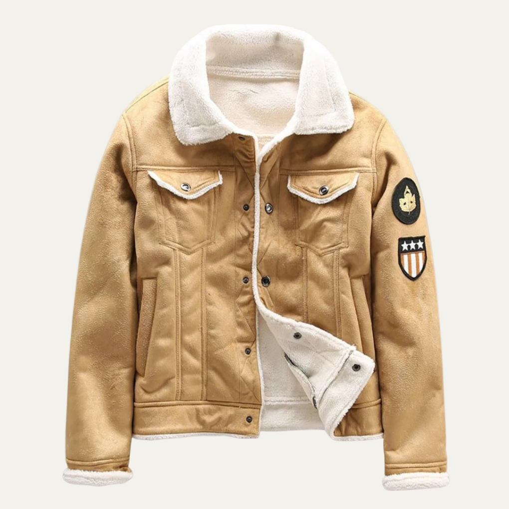 Luxury Suede Leather Biker Jacket for Men