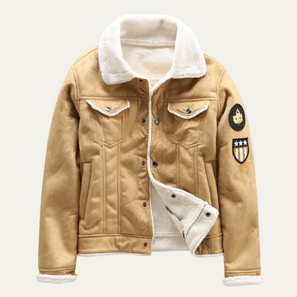 Luxury Suede Leather Biker Jacket for Men