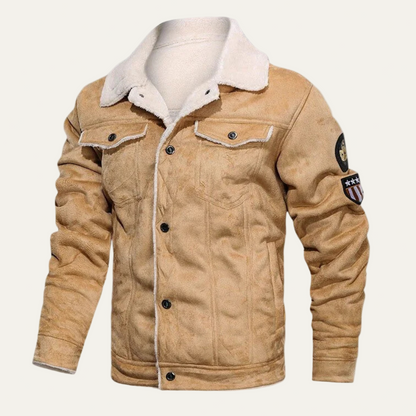 Luxury Suede Leather Biker Jacket for Men