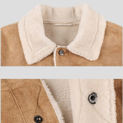 Luxury Suede Leather Biker Jacket for Men