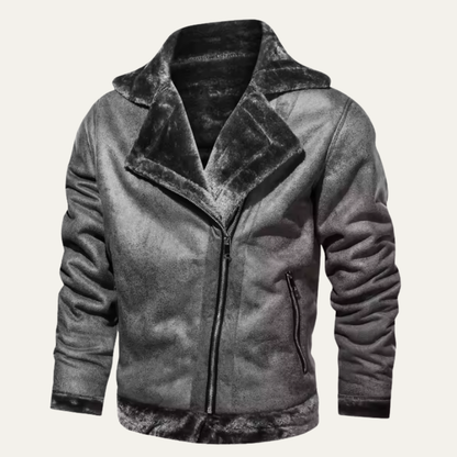 Warm Mens Leather Flight Jacket