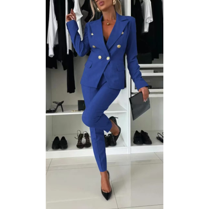 Classic Two-Button Ladies Business Suit