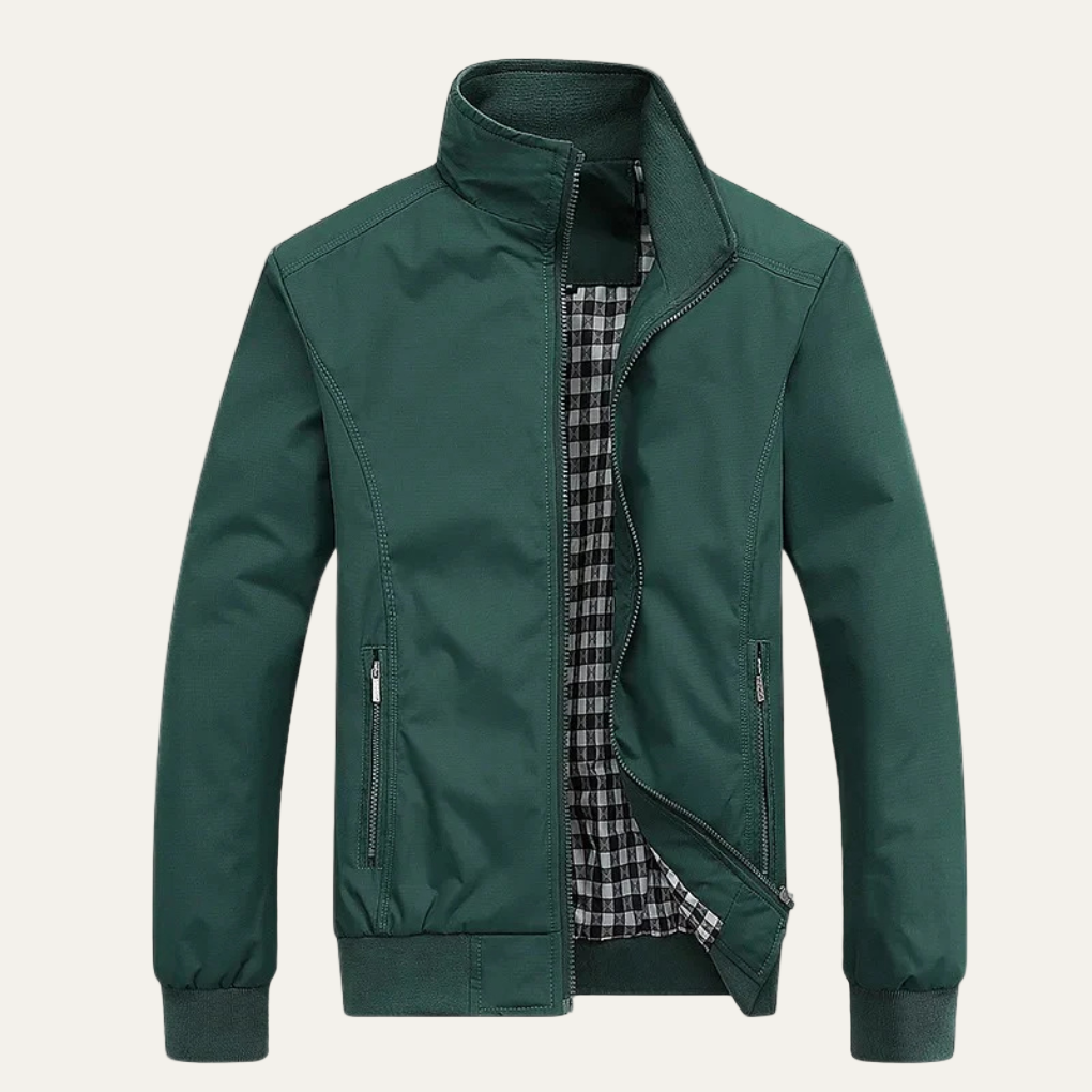 Waterproof Men's High Collar Zip Up Jacket - OutfitLondon