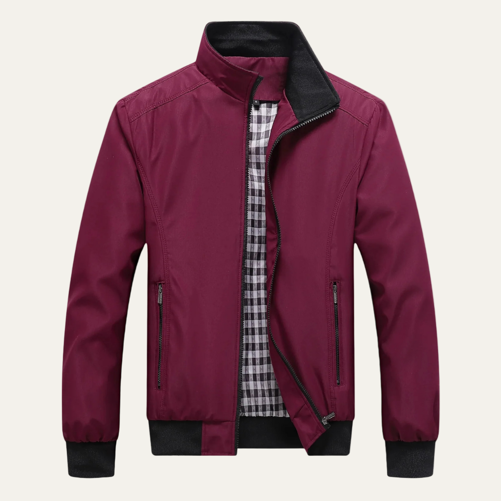 Waterproof Men's High Collar Zip Up Jacket