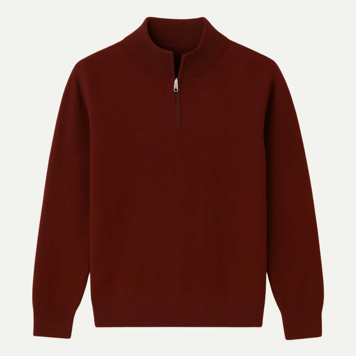 Classic Navy Blue Mens Half Zip Sweater