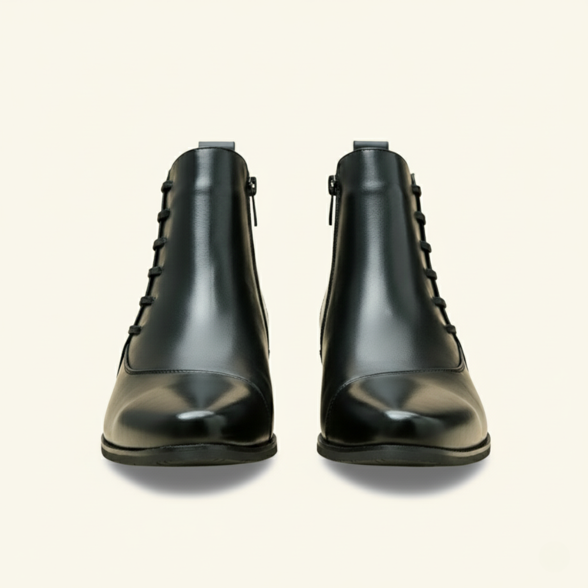 Stylish Men's Black Leather Ankle Chelsea Boots