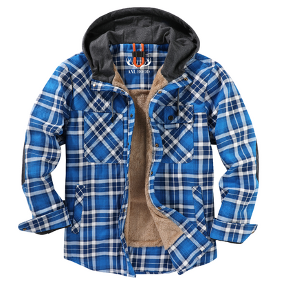 Warm Plaid Hooded Fleece Jacket