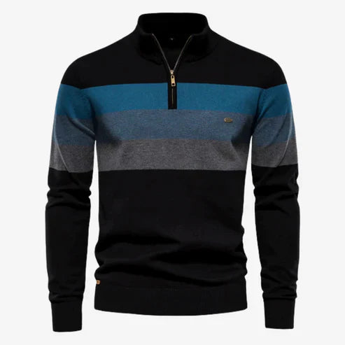 Warm Stripe Crew Neck Winter Sweater