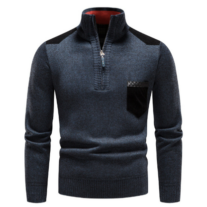 Warm Half Zip Neck Winter Sweater