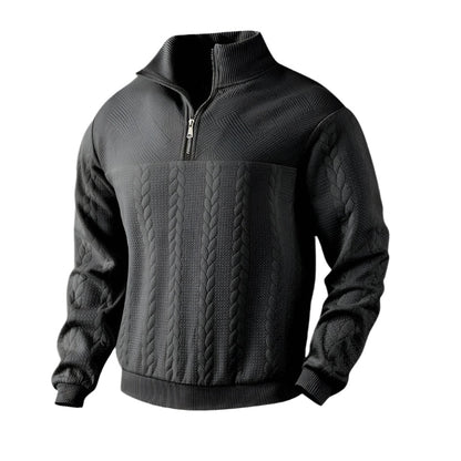 Classic Crew Neck Men's Cable Knit Sweater