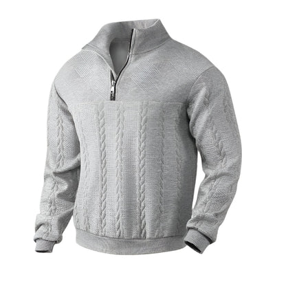 Classic Crew Neck Men's Cable Knit Sweater