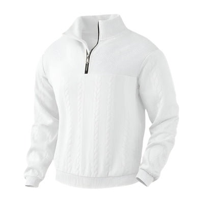 Classic Crew Neck Men's Cable Knit Sweater