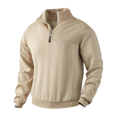 Classic Crew Neck Men's Cable Knit Sweater