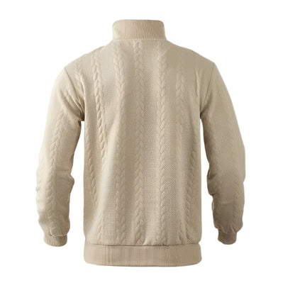 Classic Crew Neck Men's Cable Knit Sweater
