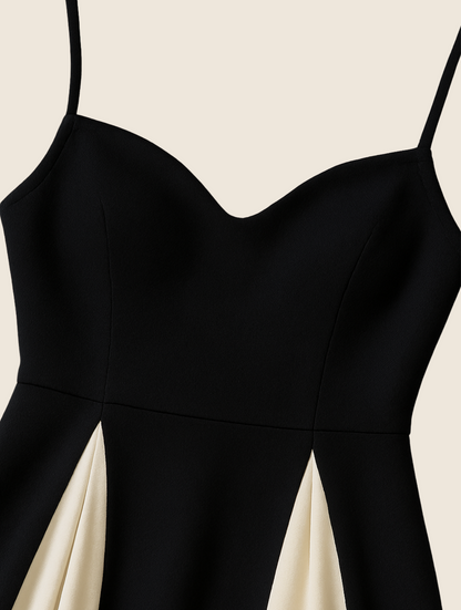 Chic Black White Shift Dress