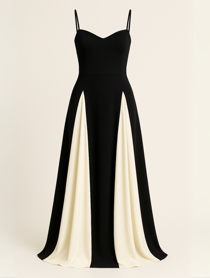 Chic Black White Shift Dress