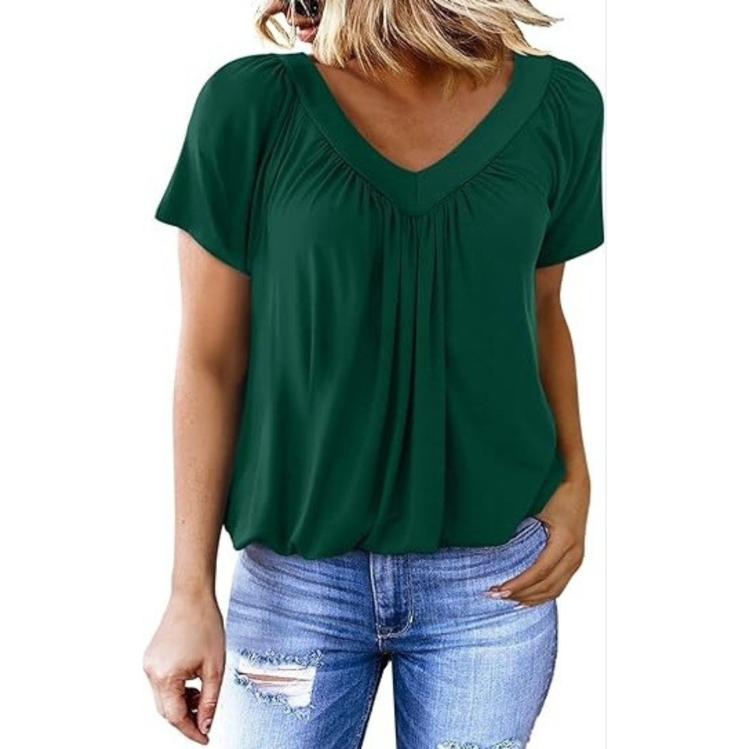 Relaxed Fit V Neck Women's Tee
