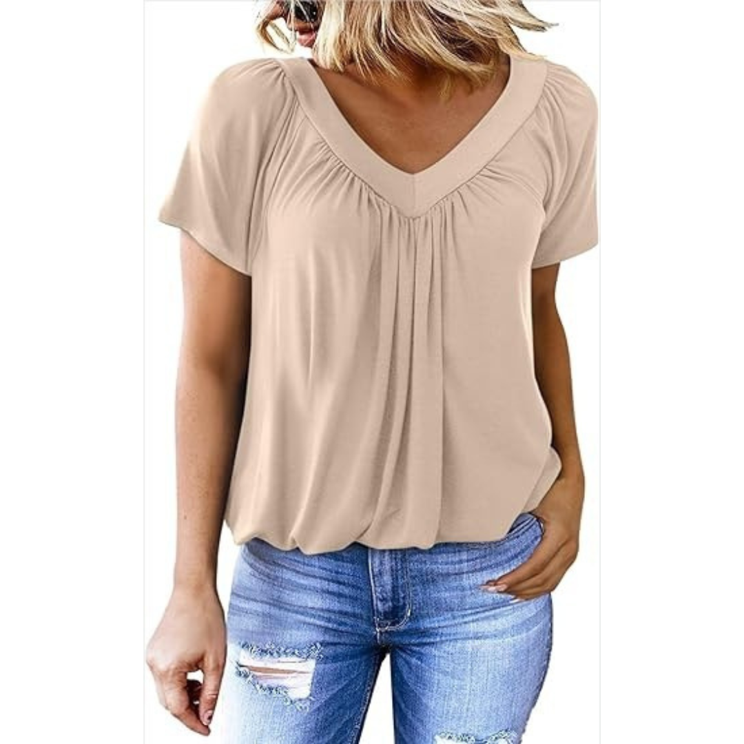Relaxed Fit V Neck Women's Tee