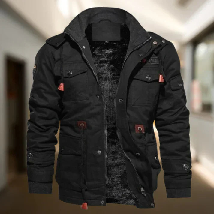 Tough Military Style Hooded Jacket - OutfitLondon