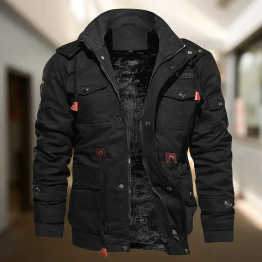 Tough Military Style Hooded Jacket - OutfitLondon