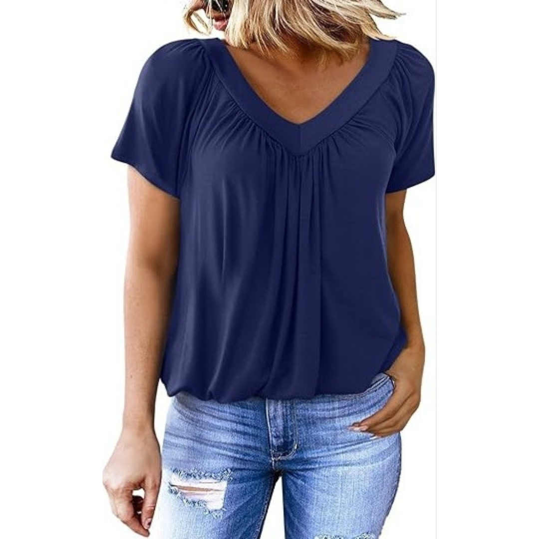 Relaxed Fit V Neck Women's Tee
