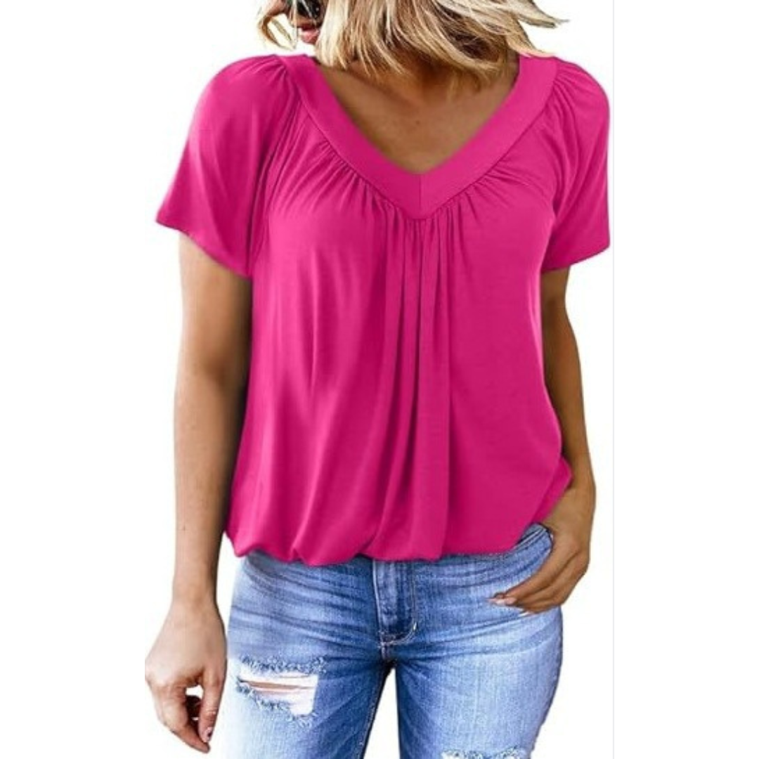 Relaxed Fit V Neck Women's Tee