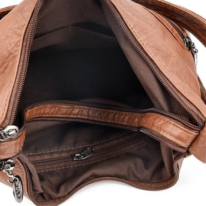 Durable Studded Leather School Backpack