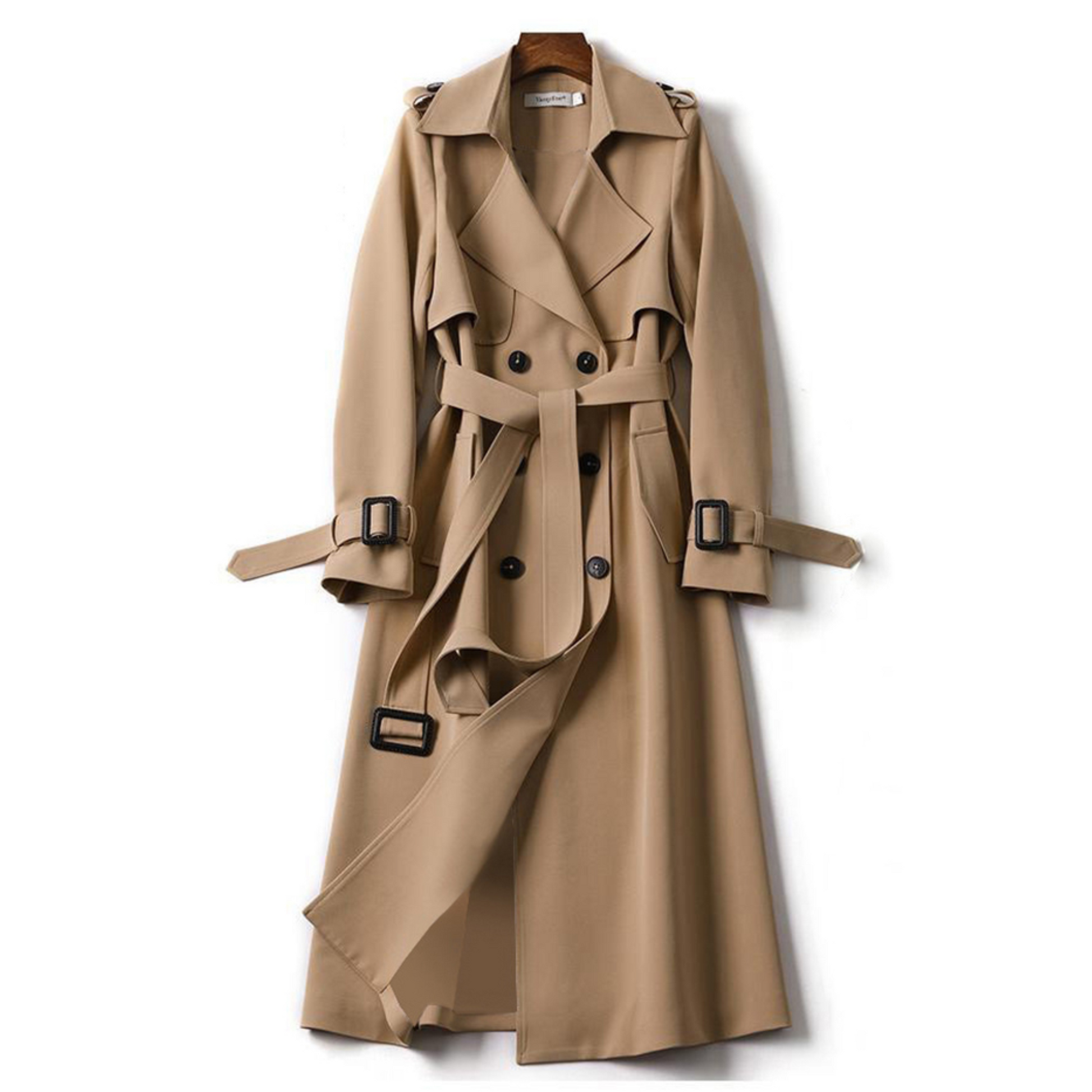 Classic Waterproof Trench Coat with Belt - OutfitLondon