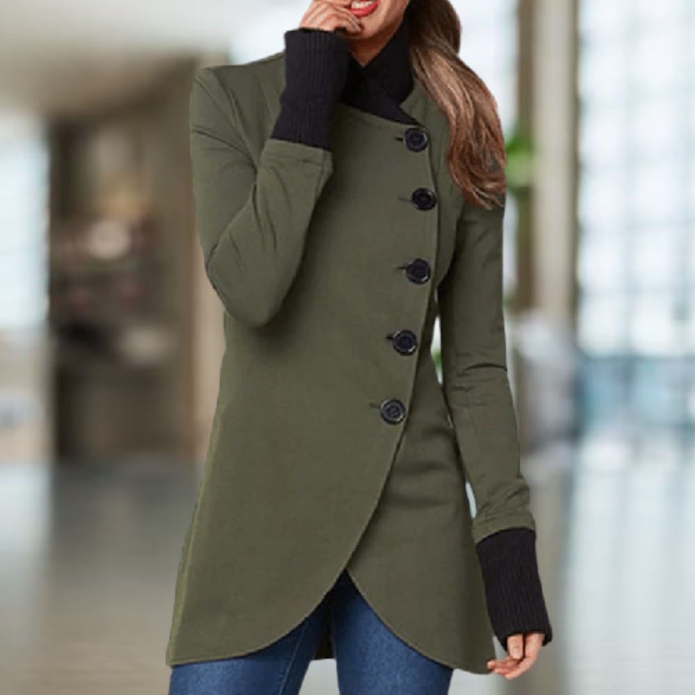 Warm Women's Uneven Hem Coat