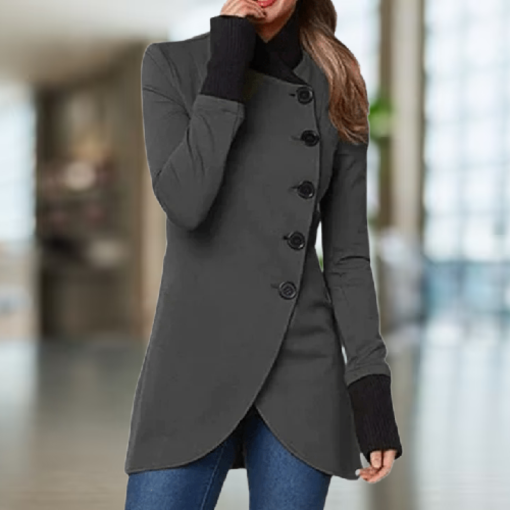 Warm Women's Uneven Hem Coat