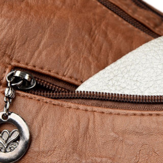 Durable Studded Leather School Backpack